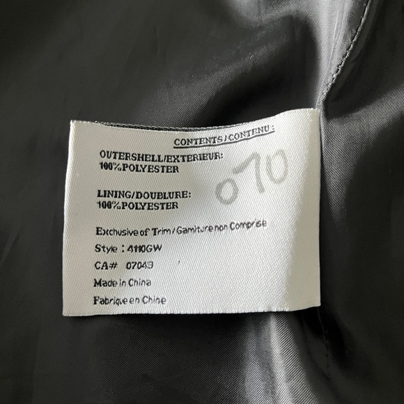 PIZAZZ Spring Jacket Detachable Hood Black Grey Plaid Button Front Neutral - Picture 10 of 16